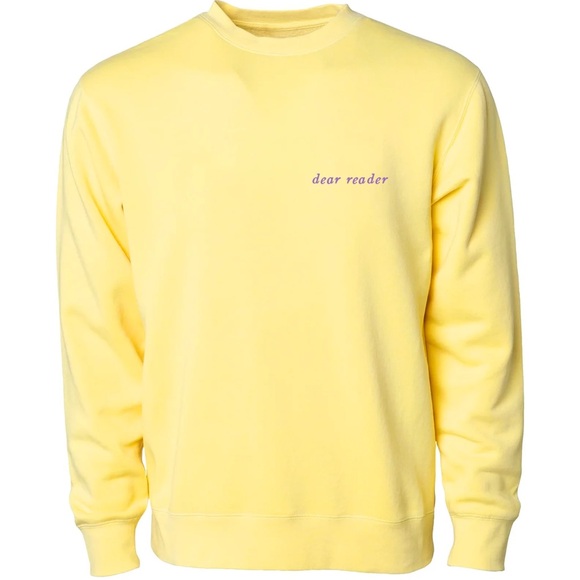 Dear Reader Yellow Sweatshirt - Picture 1 of 9